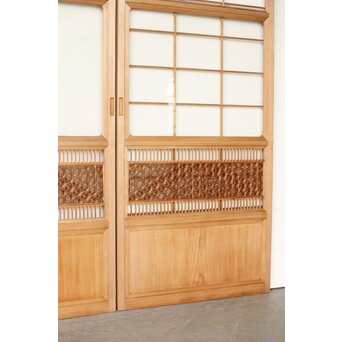 上手意匠 組子雪見障子 6枚1組　F267 