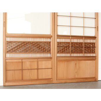 上手意匠 組子雪見障子 6枚1組　F267 