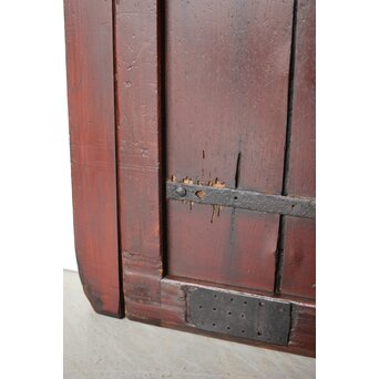 巾着金具 鉄格子蔵戸　W0150 各所傷みあり