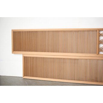 筬と菱組子の欄間 2枚1組　R0390 