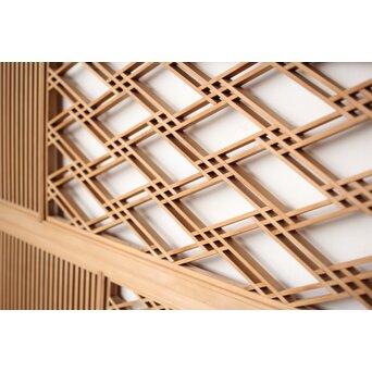 筬と菱組子の欄間 2枚1組　R0390 