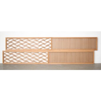 筬と菱組子の欄間 2枚1組　R0390