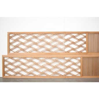 筬と菱組子の欄間 2枚1組　R0390 