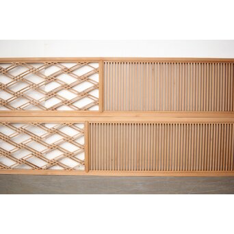 筬と菱組子の欄間 2枚1組　R0390 