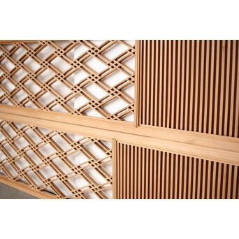 筬と菱組子の欄間 2枚1組　R0390 