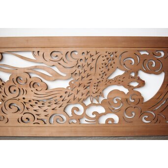 大型 雲龍透かし欄間　R0391 