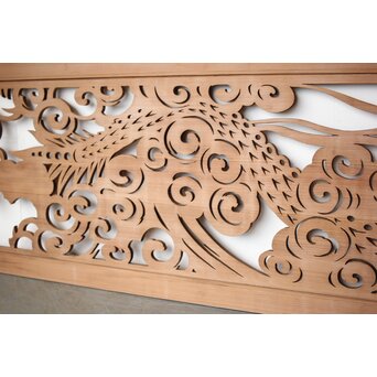 大型 雲龍透かし欄間　R0391 