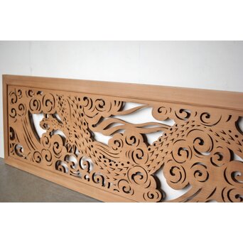 大型 雲龍透かし欄間　R0391 