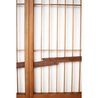 木彫彩色 漁村 書院 4枚1組　R0392 