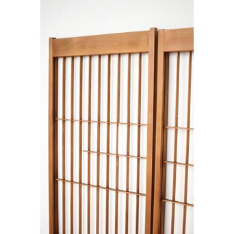 木彫彩色 漁村 書院 4枚1組　R0392 