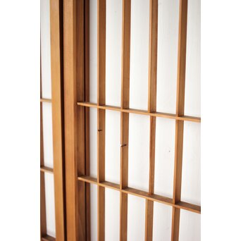 木彫彩色 漁村 書院 4枚1組　R0392 