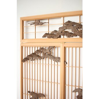 神代杉 鶴松書院欄間 3枚1組　R0393 