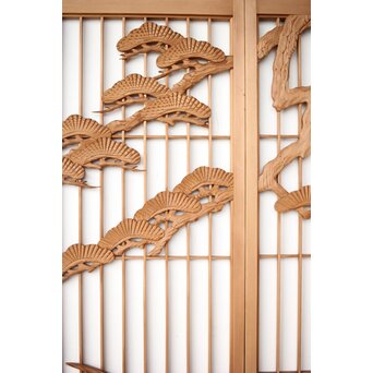 鶴松 書院欄間 5枚1組　R0394 