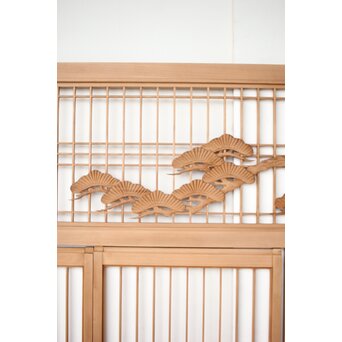 鶴松 書院欄間 5枚1組　R0394 