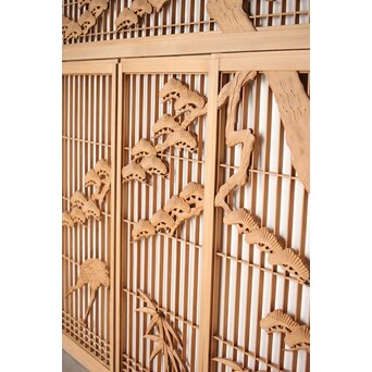 鶴松 書院欄間 5枚1組　R0394 