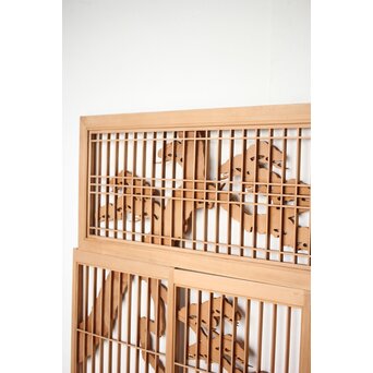 鶴松 書院欄間 5枚1組　R0394 