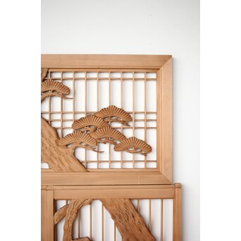 鶴松 書院欄間 5枚1組　R0394 