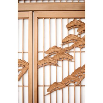 鶴松 書院欄間 5枚1組　R0394 