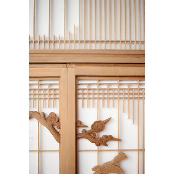 松竹梅 書院欄間 5枚1組　R0395 