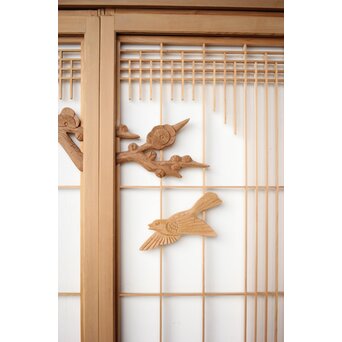 松竹梅 書院欄間 5枚1組　R0395 