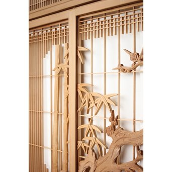 松竹梅 書院欄間 5枚1組　R0395 