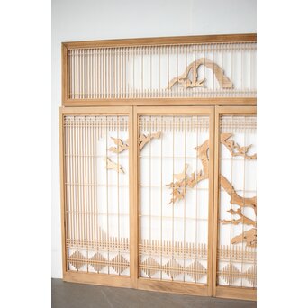 松竹梅 書院欄間 5枚1組　R0395 