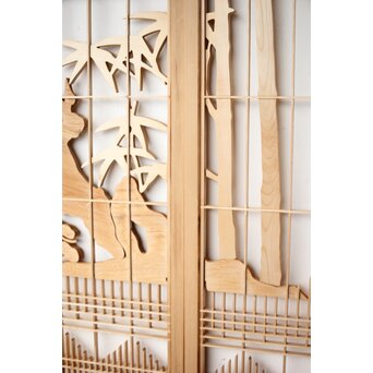 松竹梅 書院欄間 5枚1組　R0395 