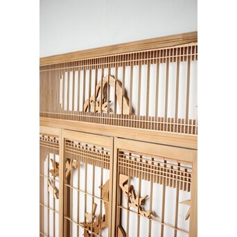 松竹梅 書院欄間 5枚1組　R0395 