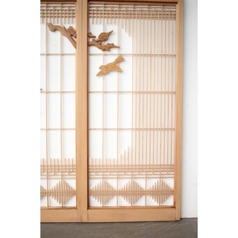 松竹梅 書院欄間 5枚1組　R0395 