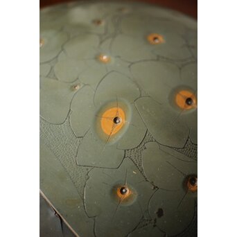 堆漆彫漆 紫陽花 蓋物　Q360 