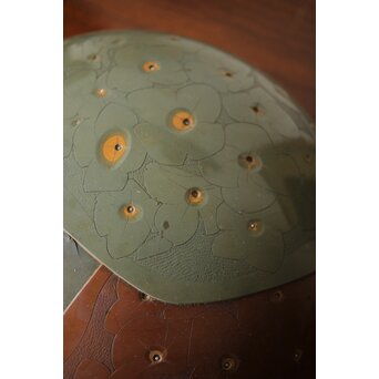 堆漆彫漆 紫陽花 蓋物　Q360 