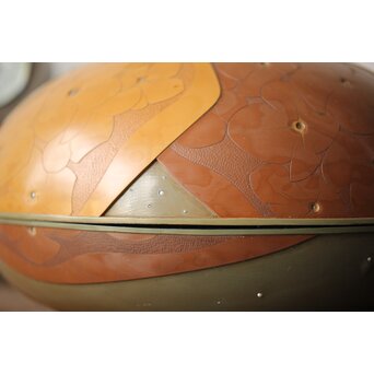 堆漆彫漆 紫陽花 蓋物　Q360 