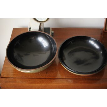 堆漆彫漆 紫陽花 蓋物　Q360 