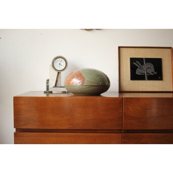 堆漆彫漆 紫陽花 蓋物　Q360 