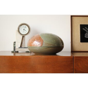 堆漆彫漆 紫陽花 蓋物　Q360 