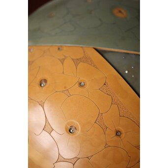 堆漆彫漆 紫陽花 蓋物　Q360 