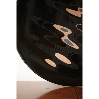 音丸香 彫漆三足脚付き盆　Q362 