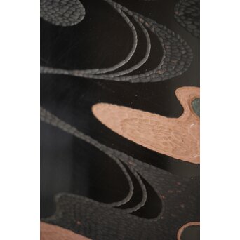 音丸香 彫漆三足脚付き盆　Q362 