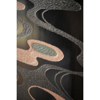 音丸香 彫漆三足脚付き盆　Q362 