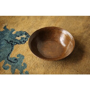 猩々堂紹美作 黄銅 鎚目菓子器　M418