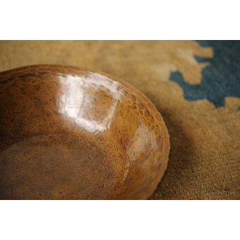 猩々堂紹美作 黄銅 鎚目菓子器　M418 