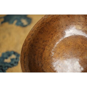 猩々堂紹美作 黄銅 鎚目菓子器　M418 