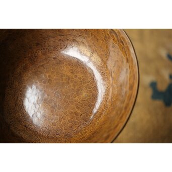 猩々堂紹美作 黄銅 鎚目菓子器　M418 