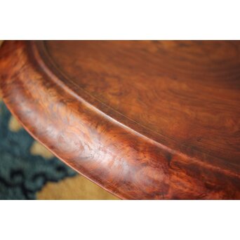 肥松 楕円型 刳貫煎茶盆　X455 