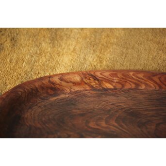 肥松 楕円型 刳貫煎茶盆　X455 