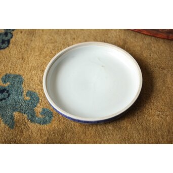 清水七兵衛 祥瑞意 染付蓋物　P479 