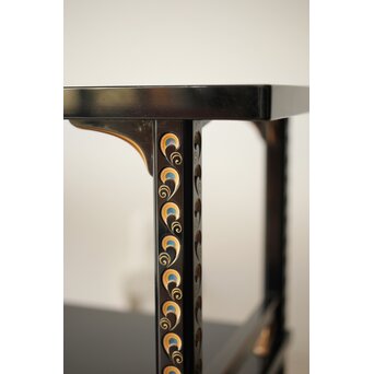 音丸香 彫漆寿文飾棚/茶棚　Q363 