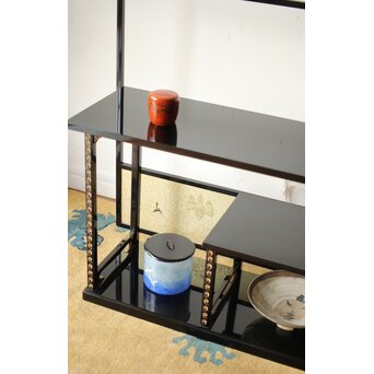 音丸香 彫漆寿文飾棚/茶棚　Q363