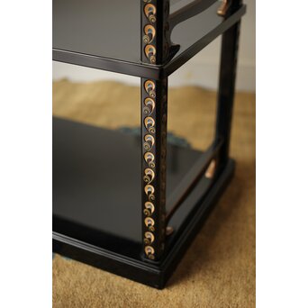 音丸香 彫漆寿文飾棚/茶棚　Q363 