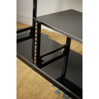 音丸香 彫漆寿文飾棚/茶棚　Q363 